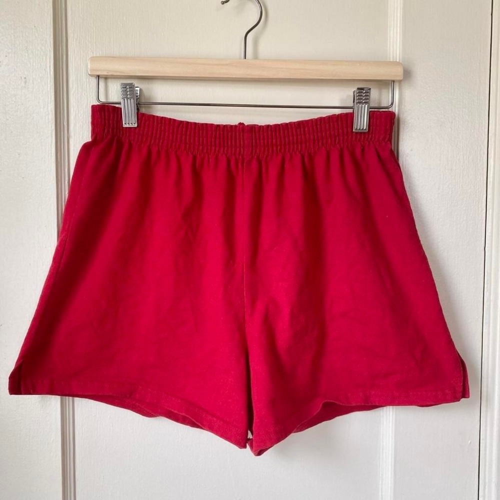 Vintage 90s y2k red sporty shorts yoga sweat pant Jerzeez size M/L